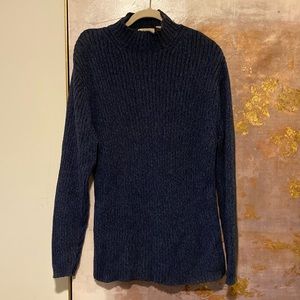 St. John’s Bay blue sweater dress/ long sweater w/ mock neck